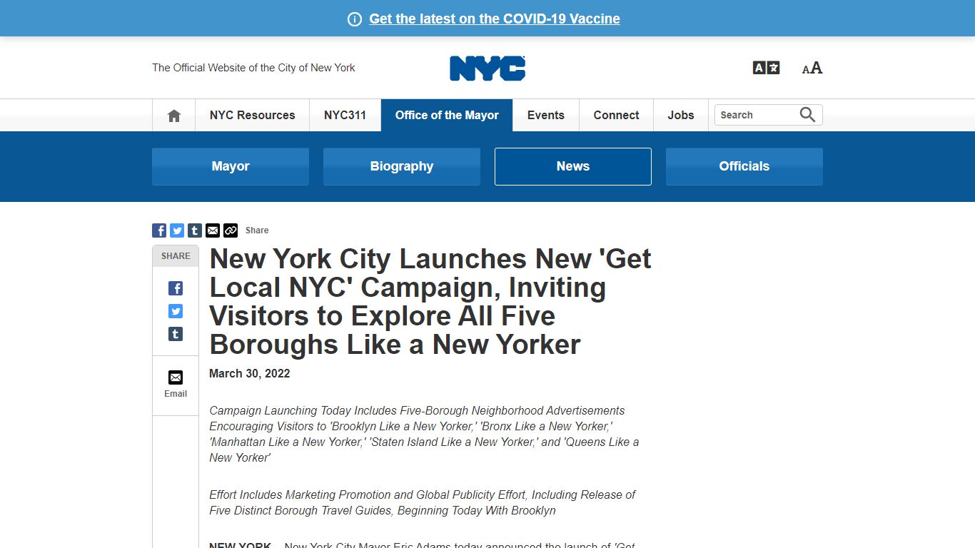 New York City Launches New 'Get Local NYC' Campaign, Inviting Visitors ...